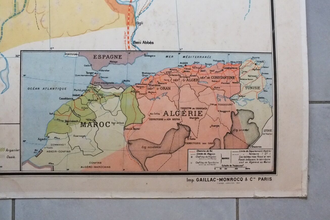 School Vidal-Lablache n ° 44 Morocco map