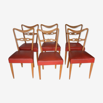 Series of six vintage chairs