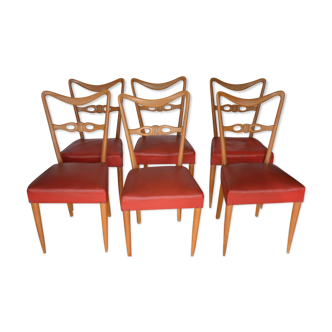 Series of six vintage chairs