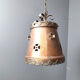 Brutalist copper pendant light, 1970s