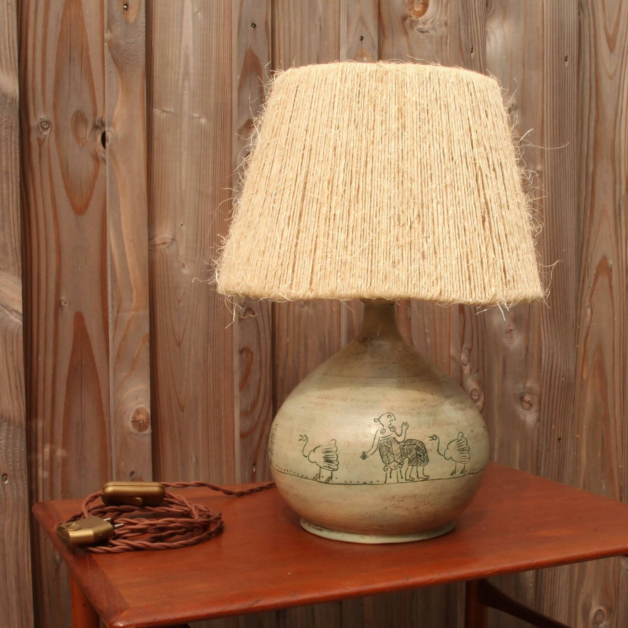 Jacques Blin ceramic lamp, bird model