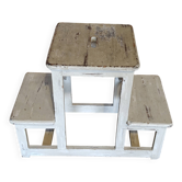 Vintage wooden step stool / ladder – country antique style