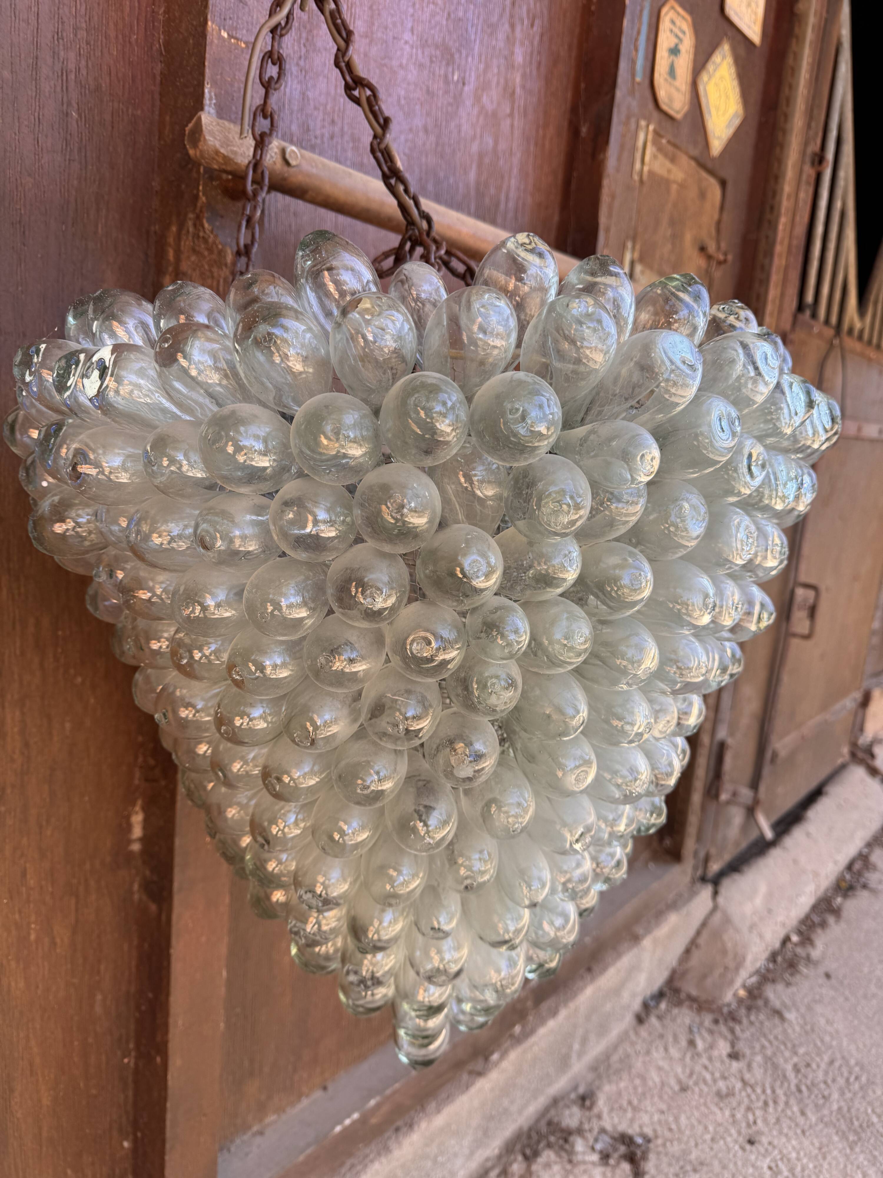 Organic lustre blown glass drops, Italy 1970s