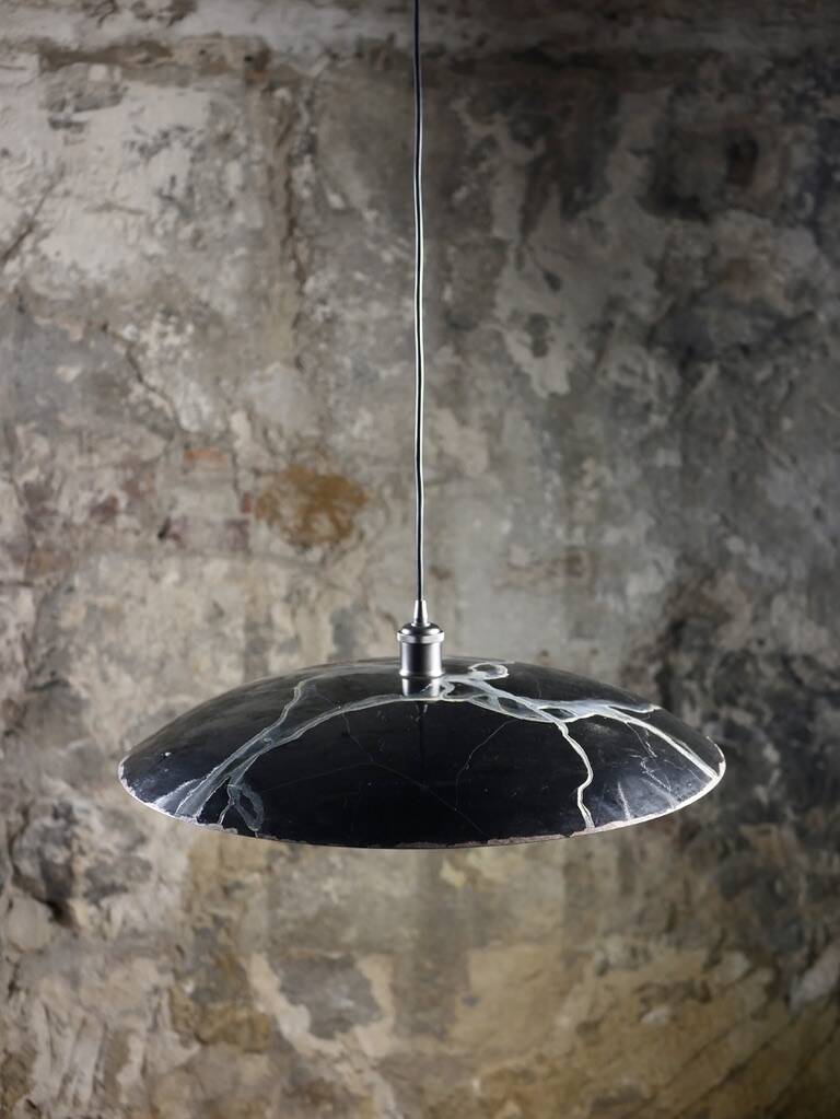 Hand-painted metal galaxy pendant light, 1980s