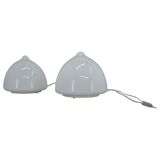 Pair of glass table lamps by Krásno nad Bečvou, 1960s