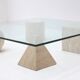 Metafora travertine coffee table by Massimo & Lella Vignelli, Italy