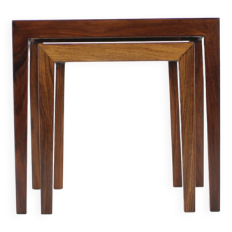 Paire de tables gigognes en palissandre Severin Hansen des années 1960, Danemark