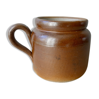 Kitchen pot in varnished sandstone, diameter 18.5 cm