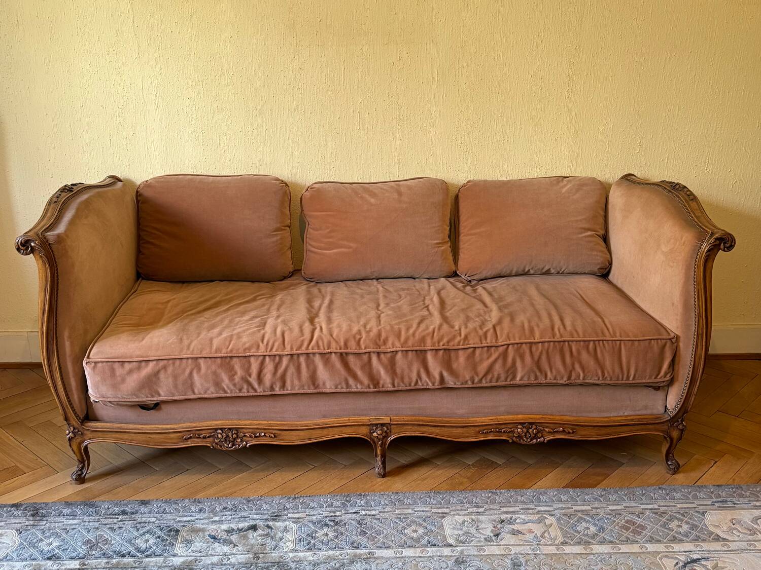 Louis XV bench, 19th century sofa / daybed / couch