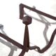 Chenets de cheminée en fonte, moderniste, brutaliste, accessoires cheminée,andirons