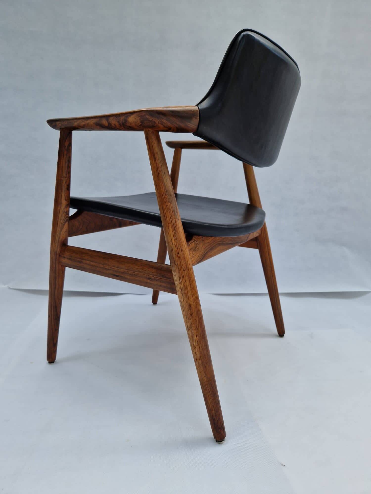 Erik Kirkegarrd teak office chair for Stolefabrik / Povl Dinesen, Denmark