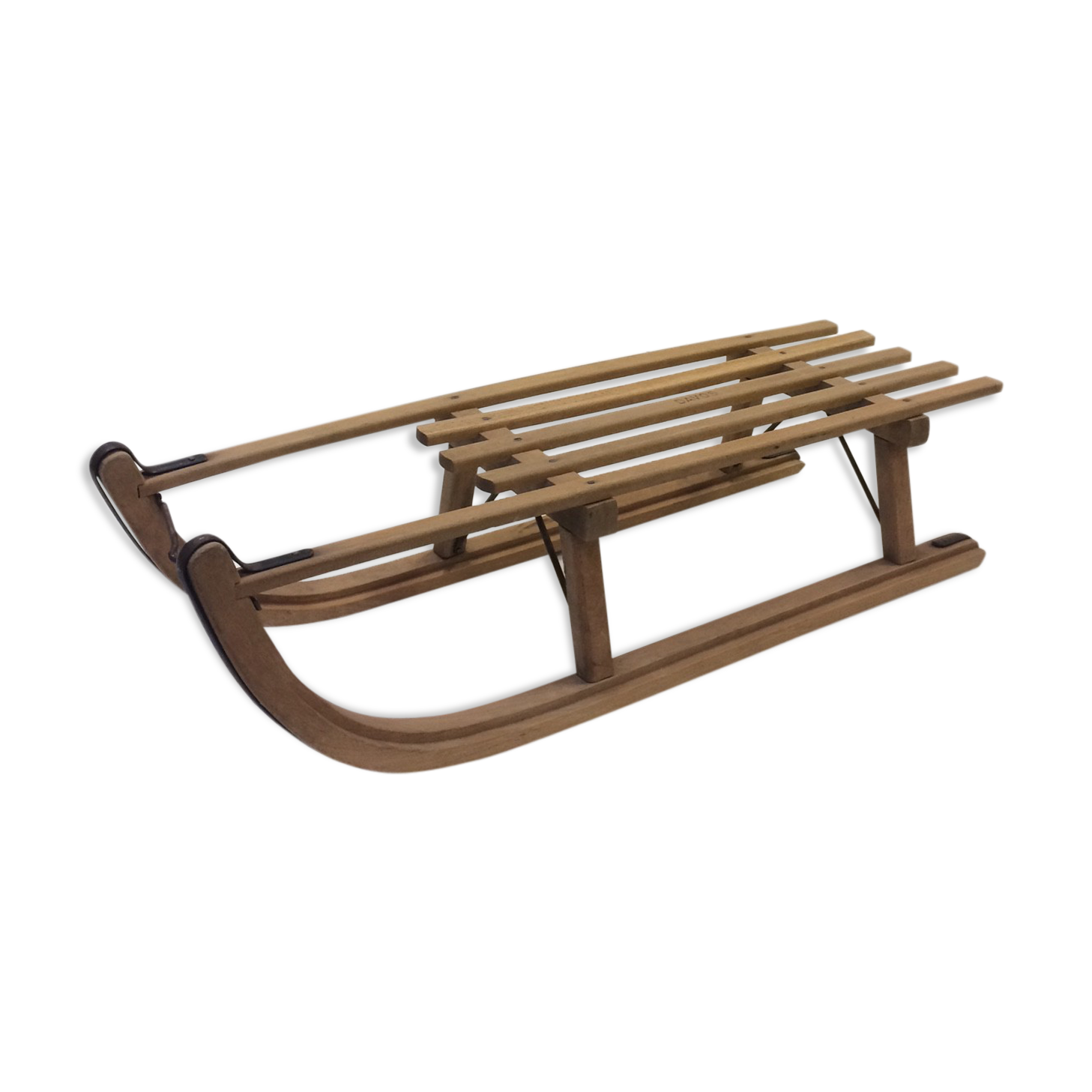 Vintage sled davos in solid beech  60/70