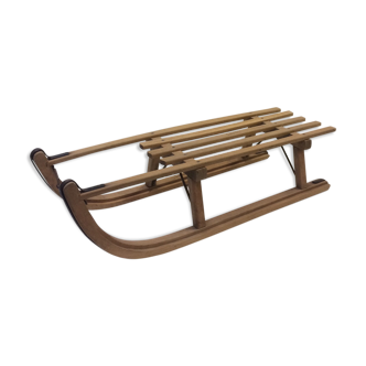 Vintage sled davos in solid beech  60/70