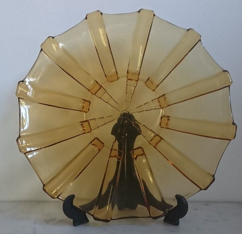 Plateau en verre ambré