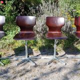 4 Pagwood Pagholz Flototo chairs from the 70s