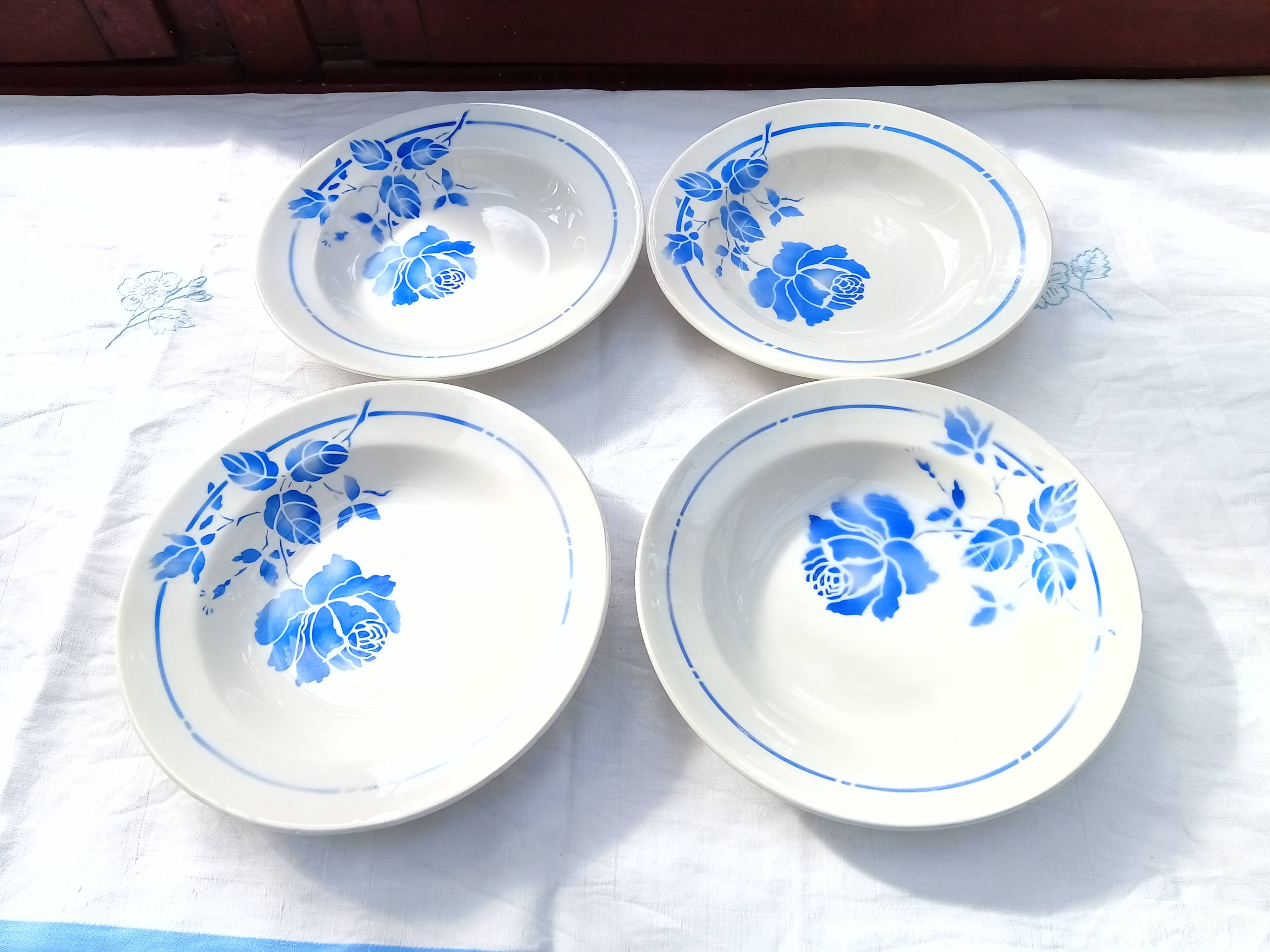 4 deep plates Rigobert / Moulin des loups
