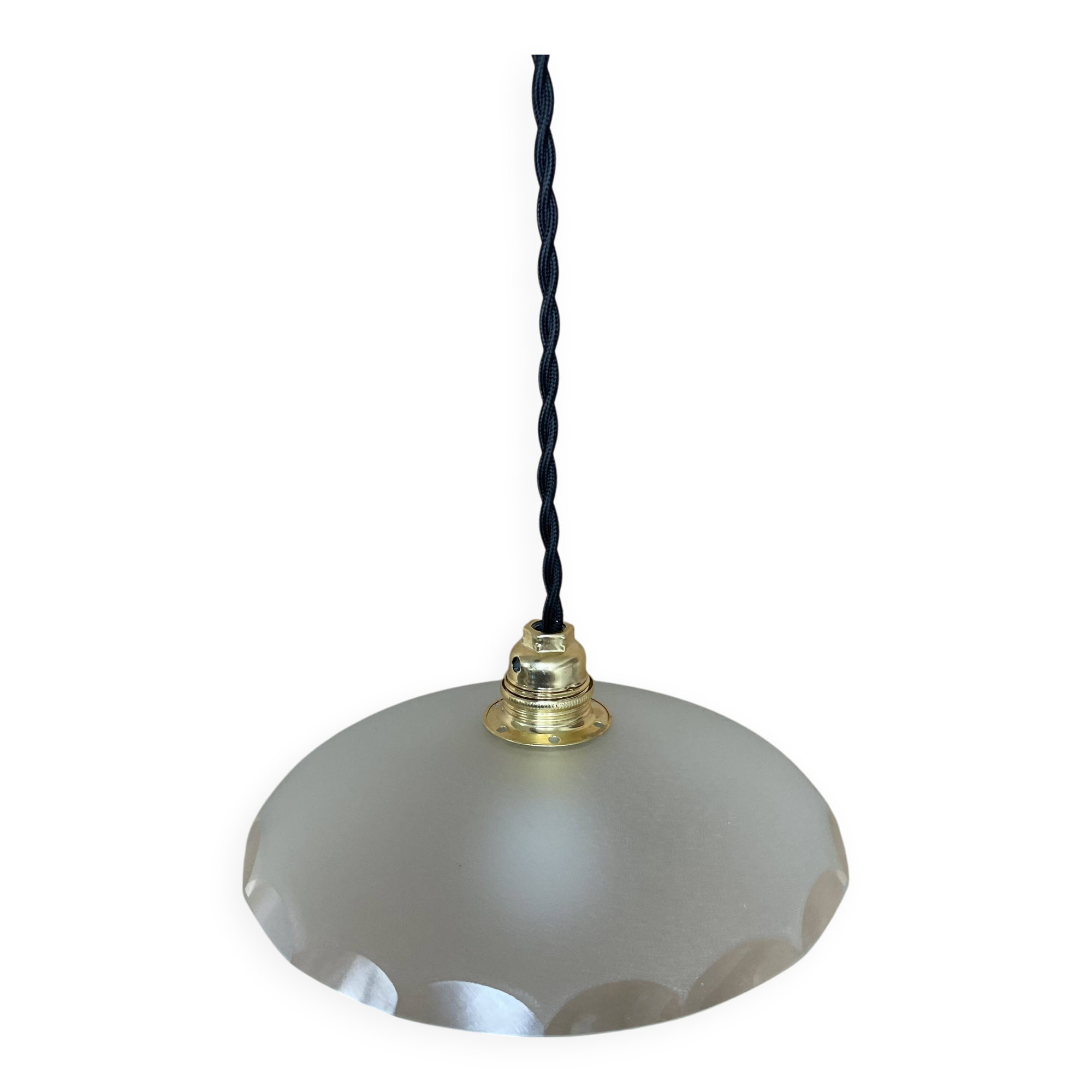 Small antique glass pendant light