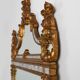Miroir rococo-vénitien belge du XXe siècle en bois doré