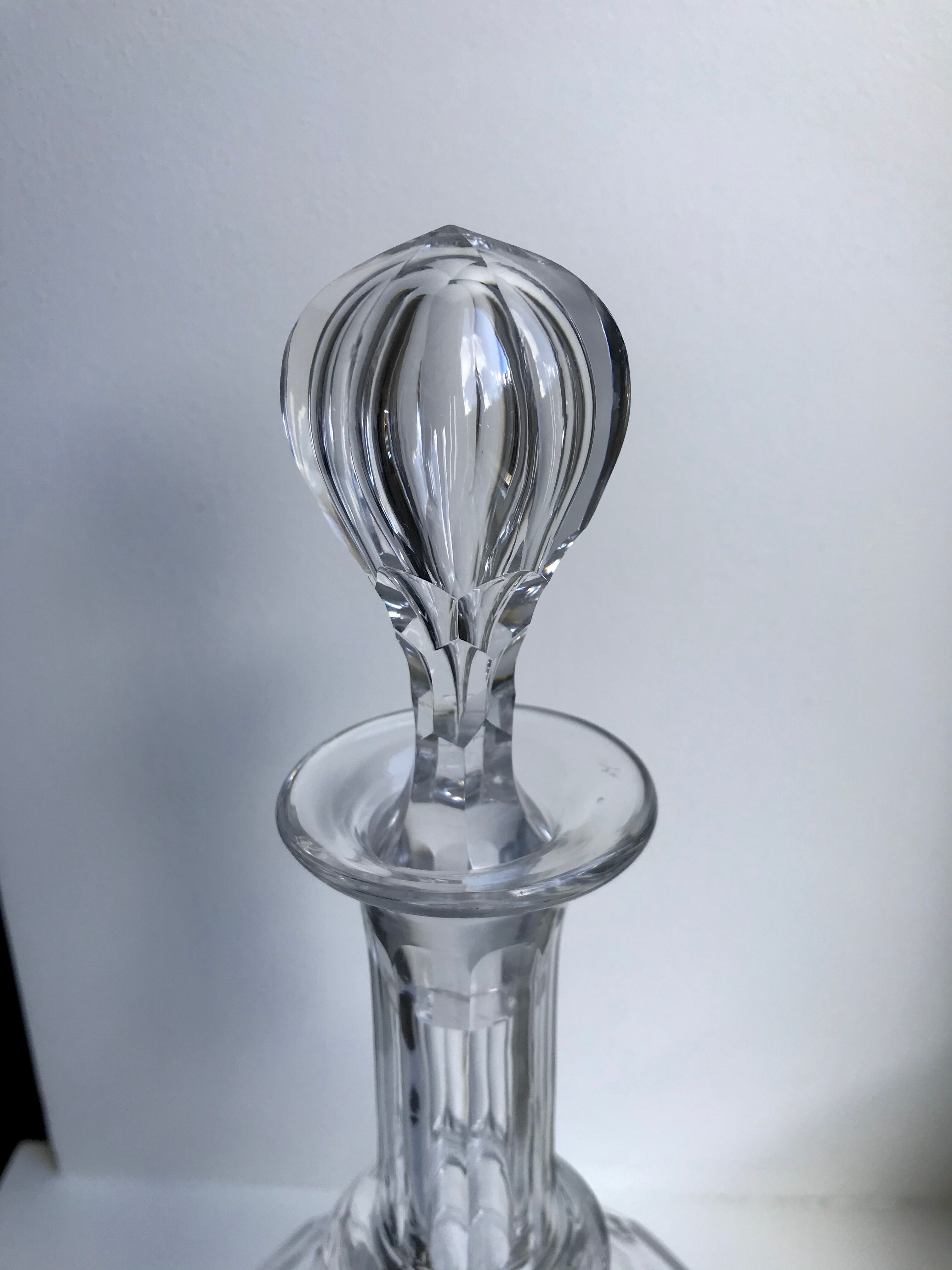 Crystal wine decanter early twentieth century