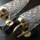 Pair of brass sconces and tulip glass 60