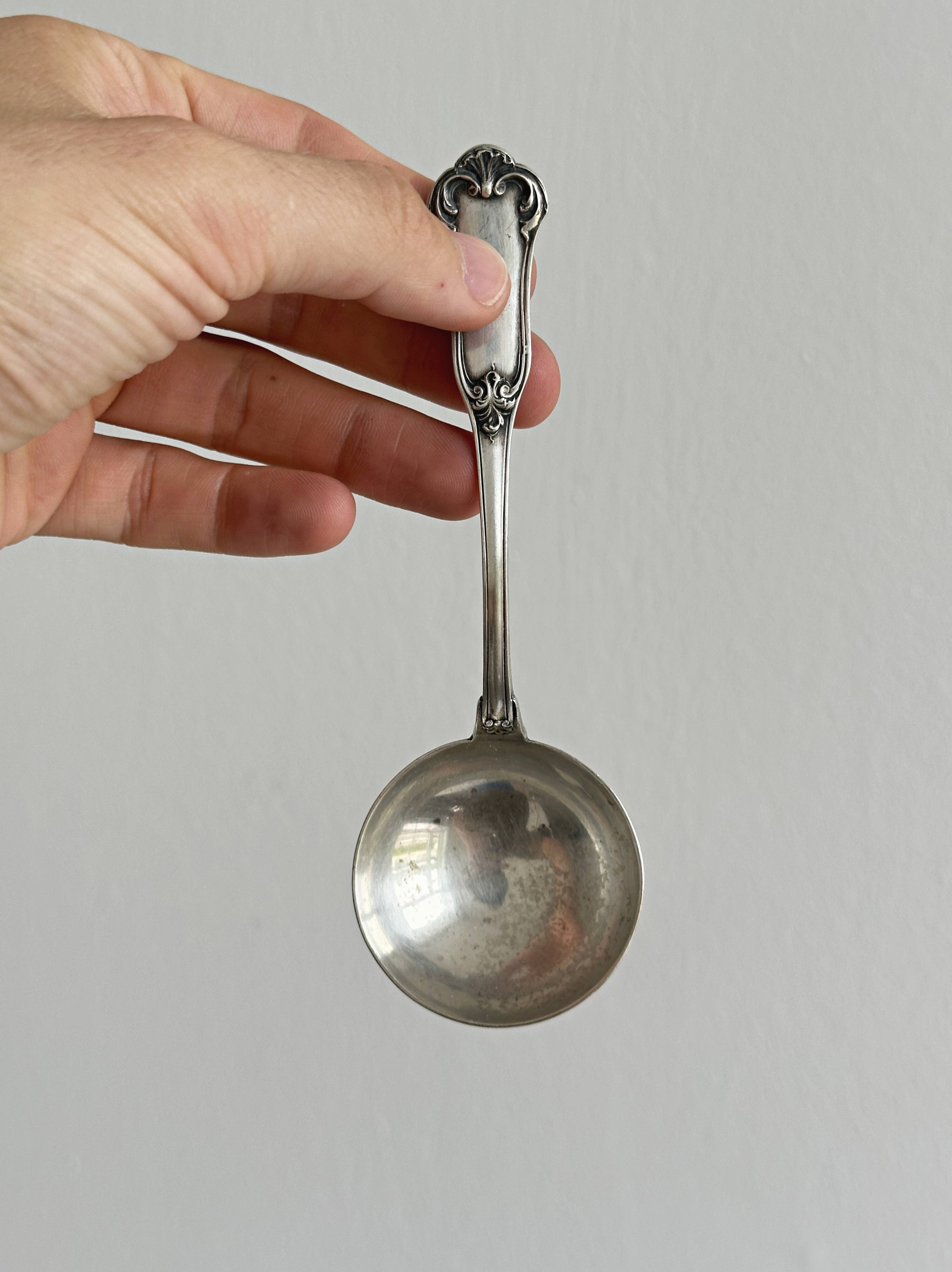 Silver-plated sauce spoon