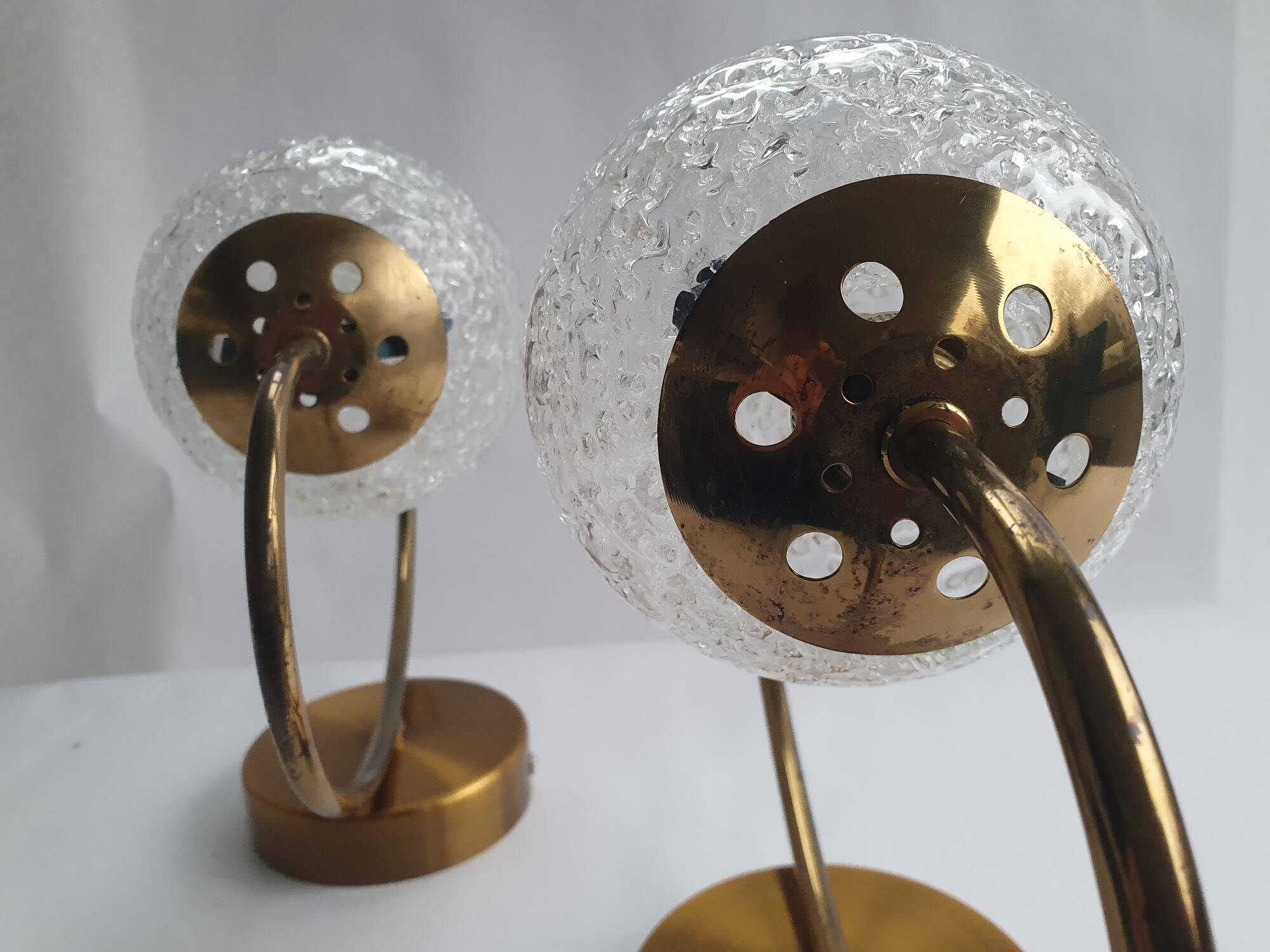Pair of vintage gold wall sconces, France