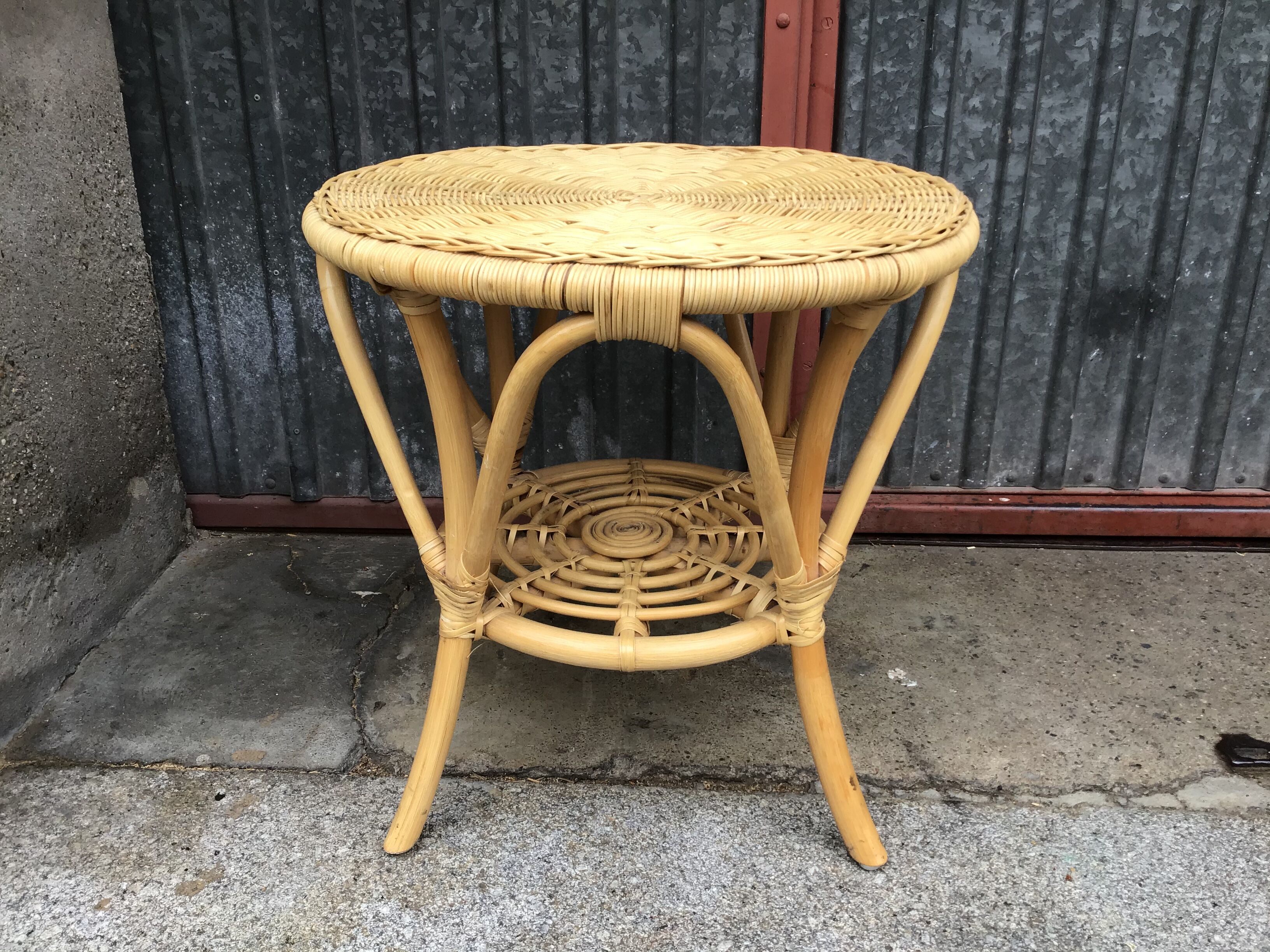 Vintage rattan coffee table