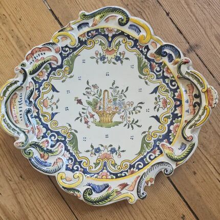 Desvres earthenware plate - Model 1709