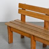 Pair of solid wood benches by Christian Durupt, Courchevel, circa 1960