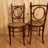 Set twelve bistro chairs