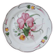 Antique Ceramic Deep Plate with Floral Decor