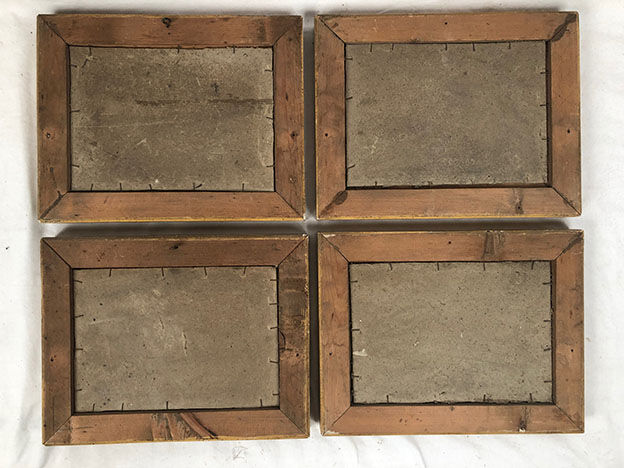 Series of four small framed chromos