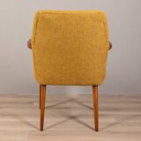 60s vintage armchair in yellow fabric Italian design