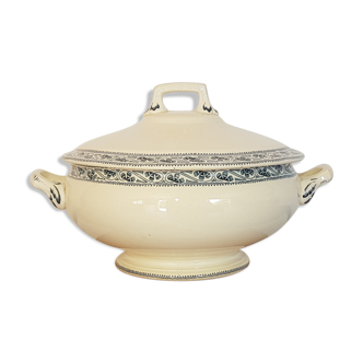 Soupière of the earthenware of Choisy the King in iron earth of the Champigny service
