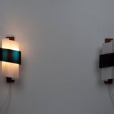 Paire de 2 appliques murales vintage suédoises des années 1950.