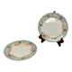 Set of 2 Choisy le roi plates, ironstone, floral motif, late 19th century