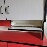 Vintage red and white formica sideboard