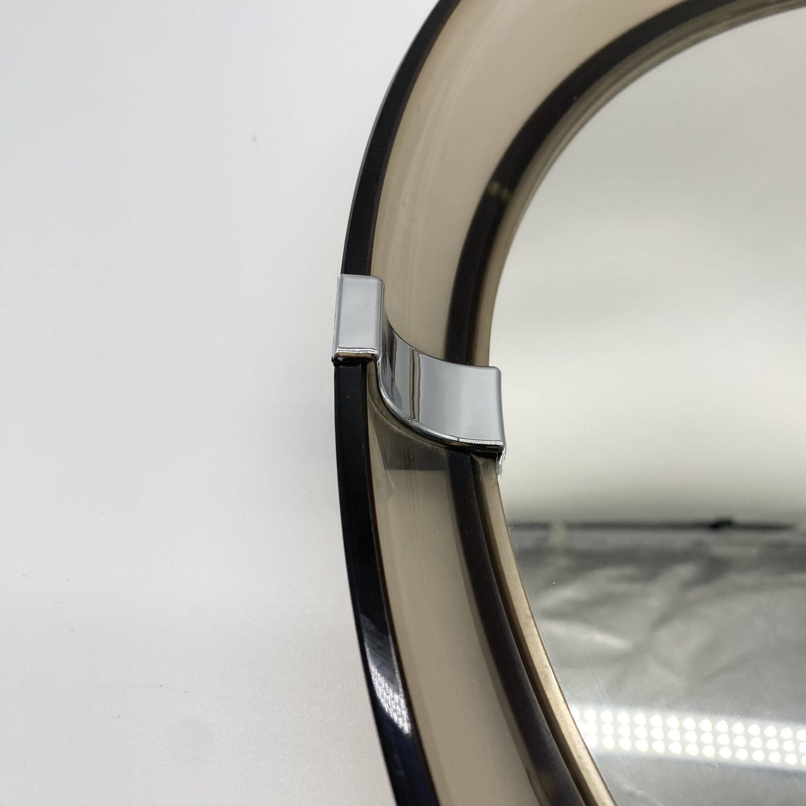 "Space Age" mirror in smoked plexiglass – 1970s
