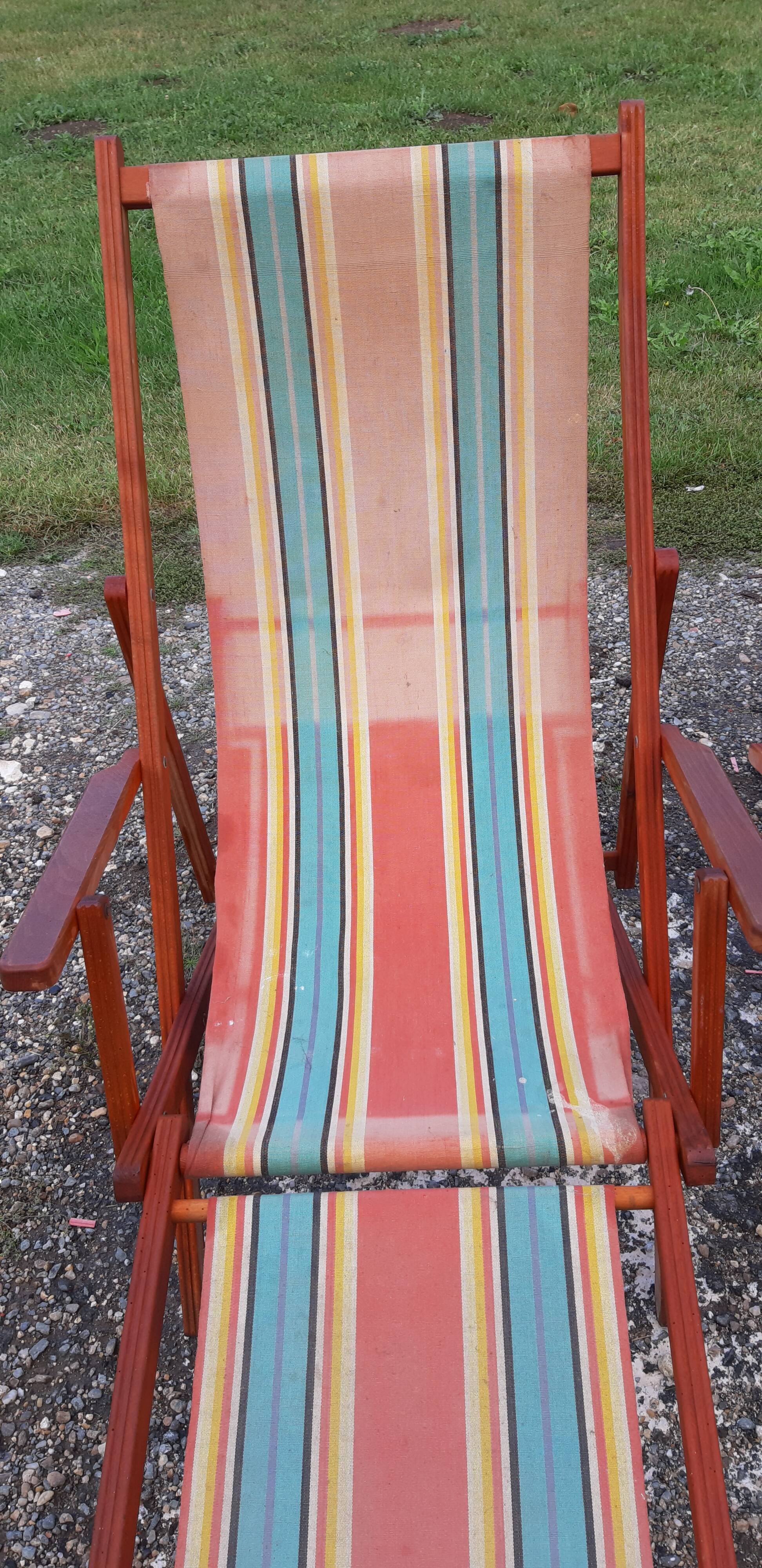 Pair of vintage long chairs