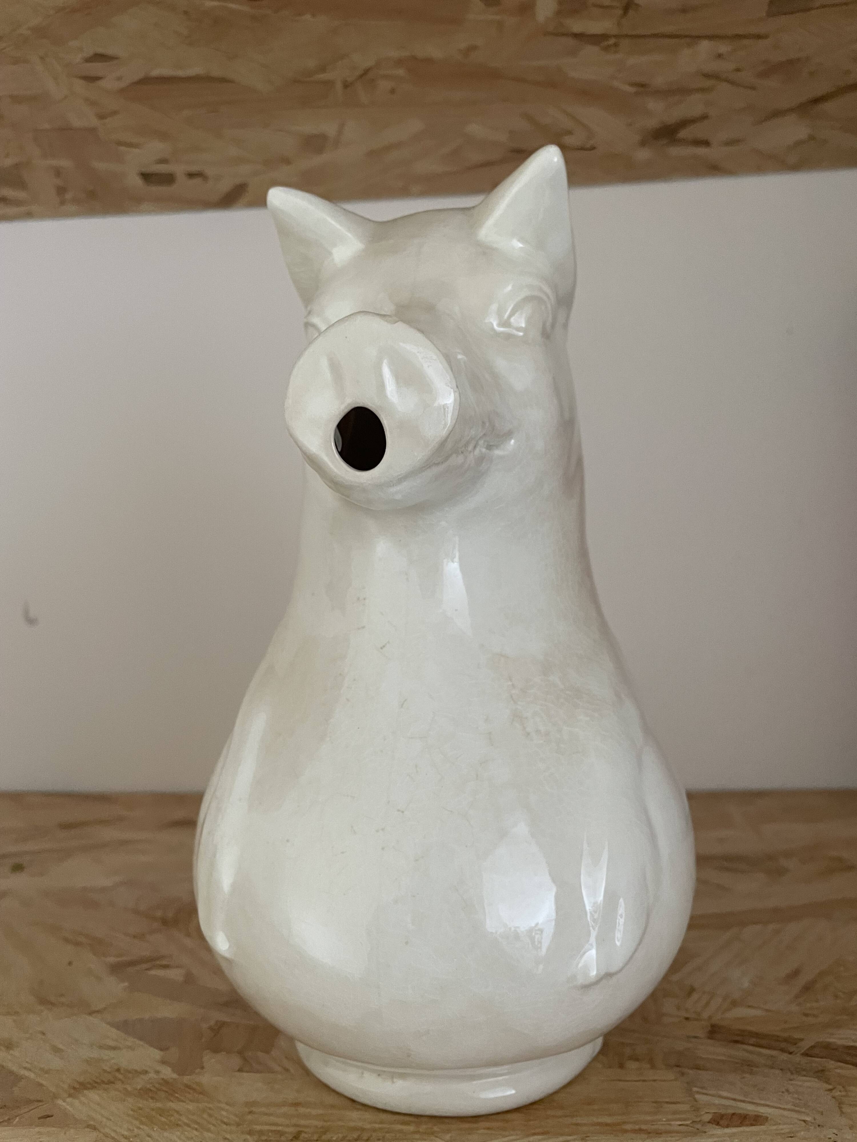 Pichet zoomorphe cochon burleigh ironstone