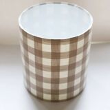 Vintage table lamp, 1950s ceramic base and beige gingham shade.