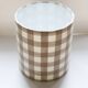 Vintage table lamp, 1950s ceramic base and beige gingham shade.