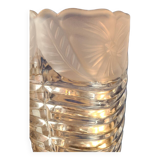 Antique crystal vase, floral pattern