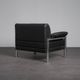 Leather and chrome lounge chair, Italy, 1990s