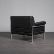 Fauteuil en cuir et chrome, Italie, années 1990