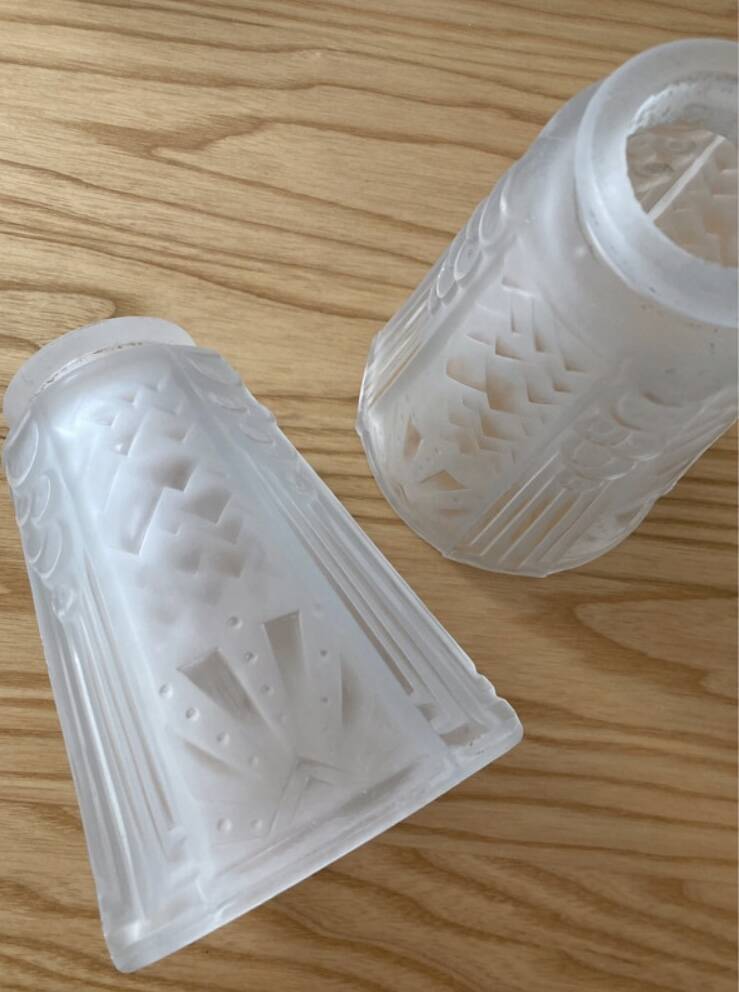 Pair of Art Deco Muller Brothers pendant lights