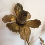 Gilded brass flower wall light
