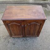 Vintage dark wood buffet with 2 doors, 80cm