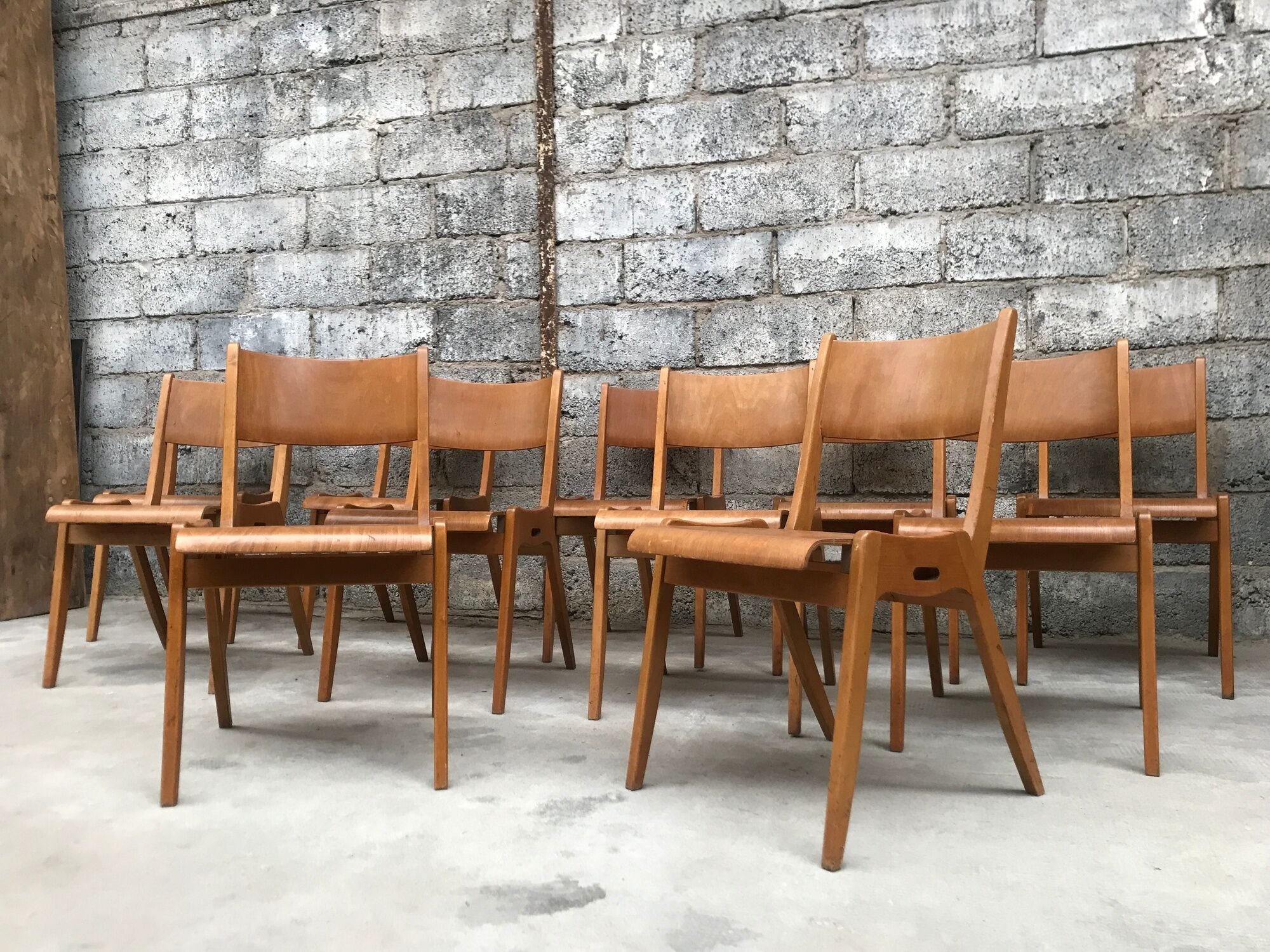 Series of 11 chairs 1950/1960