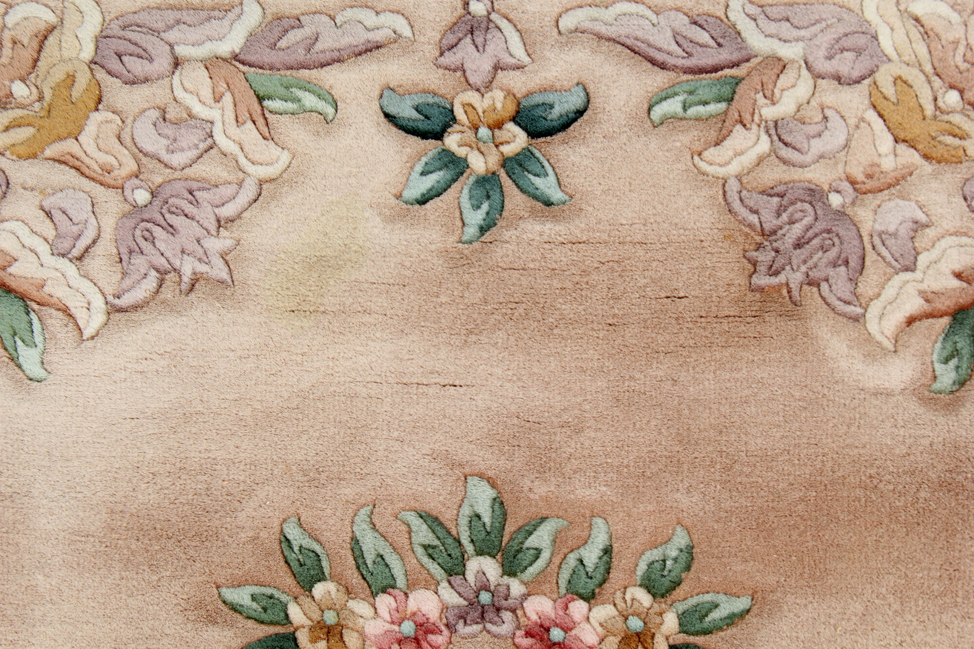 Pink chinese rug in wool 122x235cm